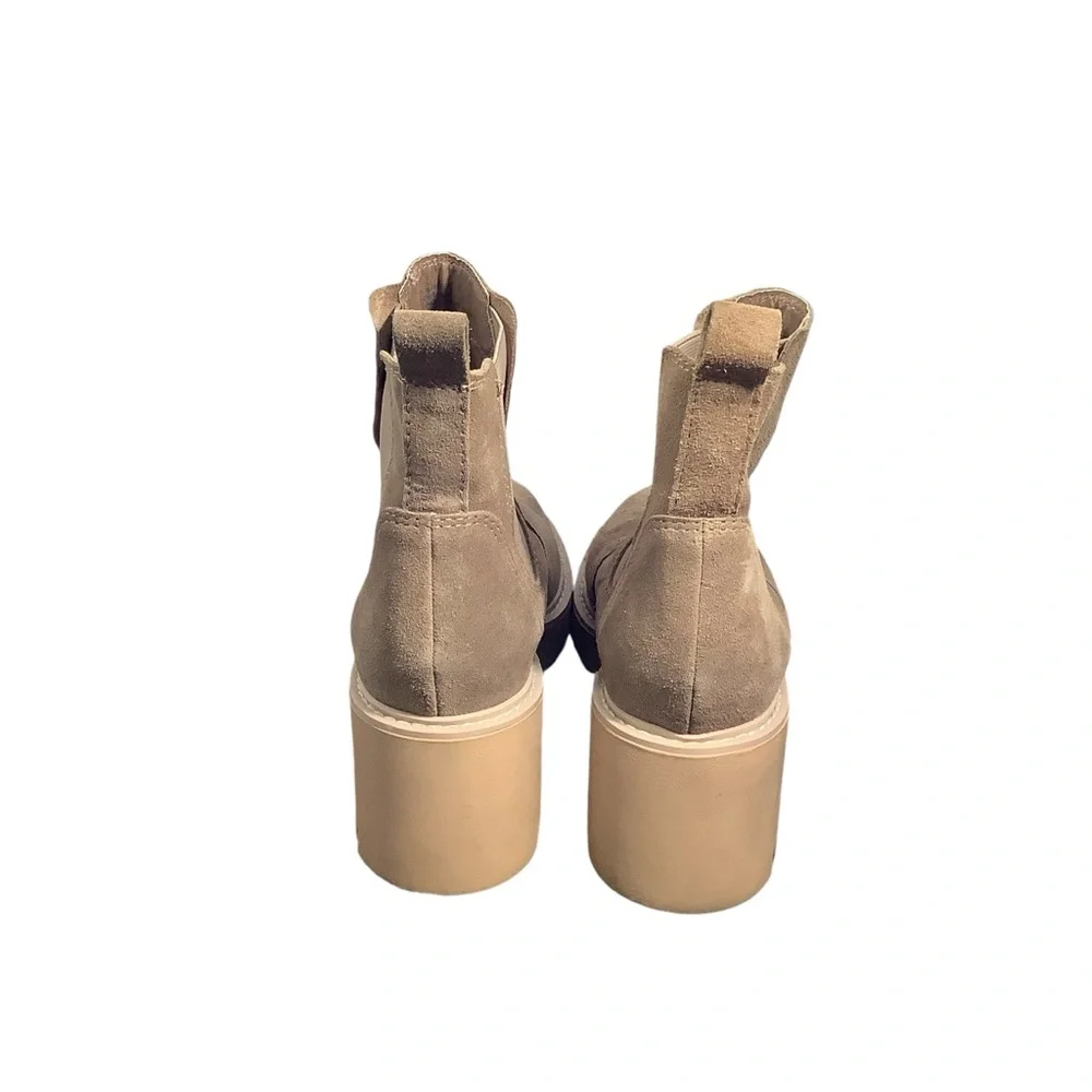 Dolce Vita Halina Chunky Platform Boots Suede Leather